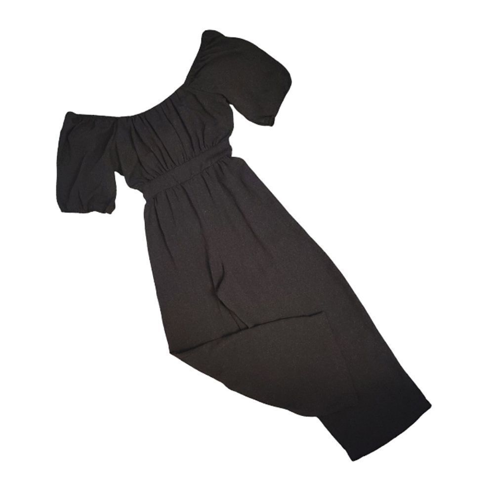 Inspired Hearts Solid Black Tie Back Cropped Wide… - image 3